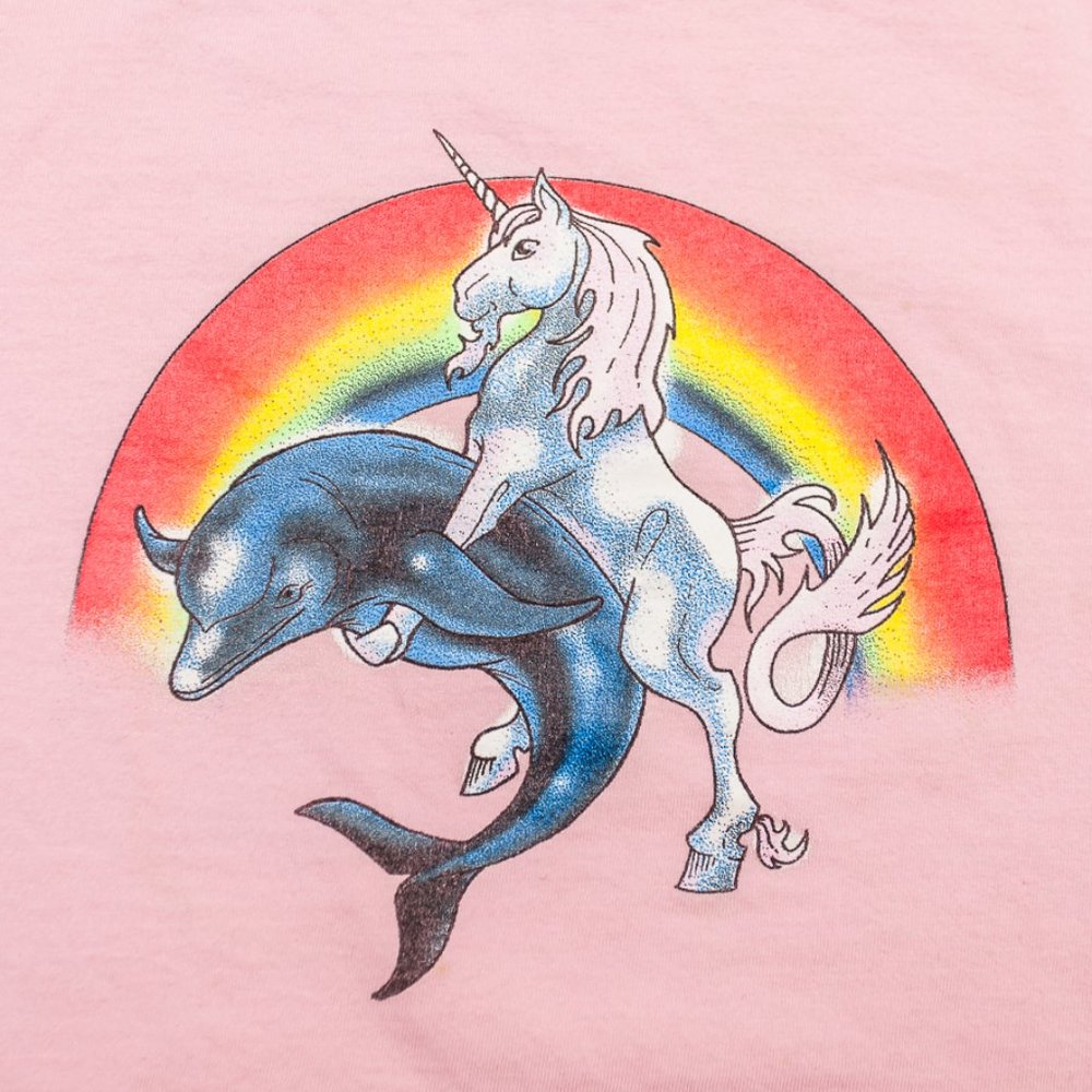 Unicorn Dolphin Sex Rainbow Strange Tee Rocks Off
